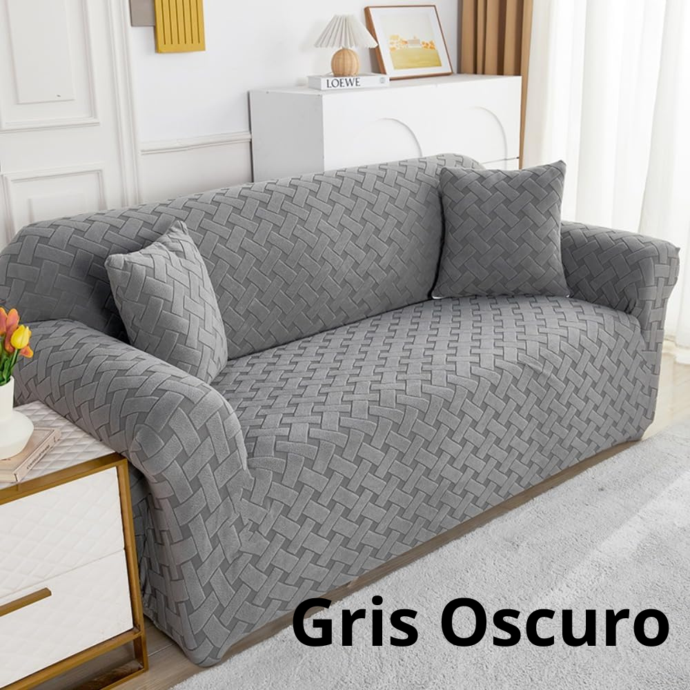 Funda Sofá a Cuadros De Felpa Para Sala