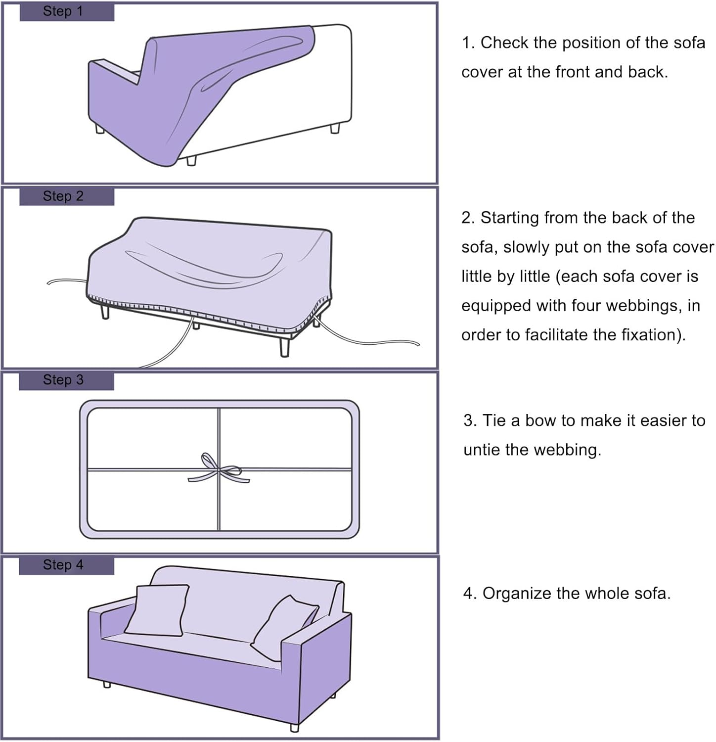 Funda Sofá a Cuadros De Felpa Para Sala