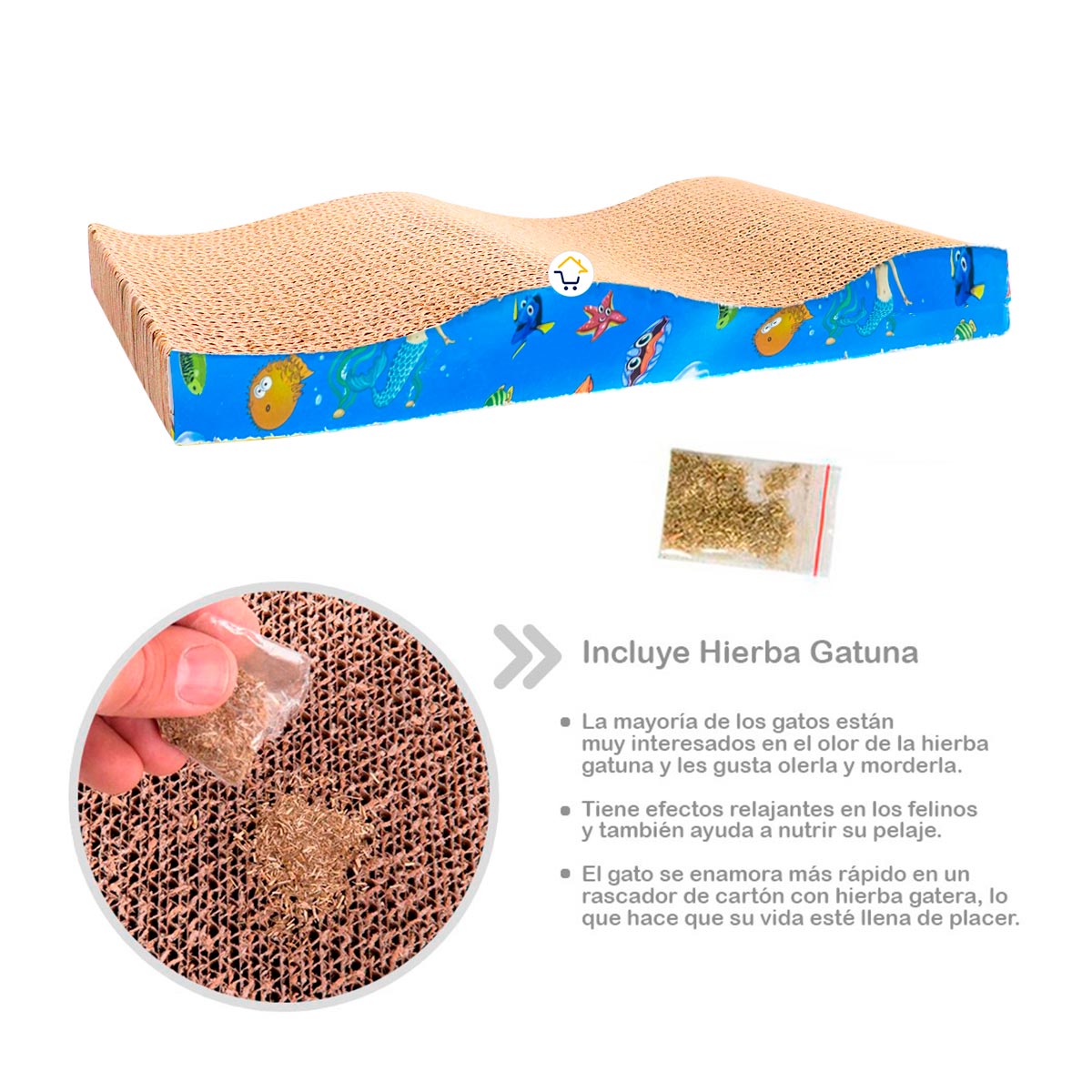 Rascador Gatos +  hierba gatuna - Anti Estrés