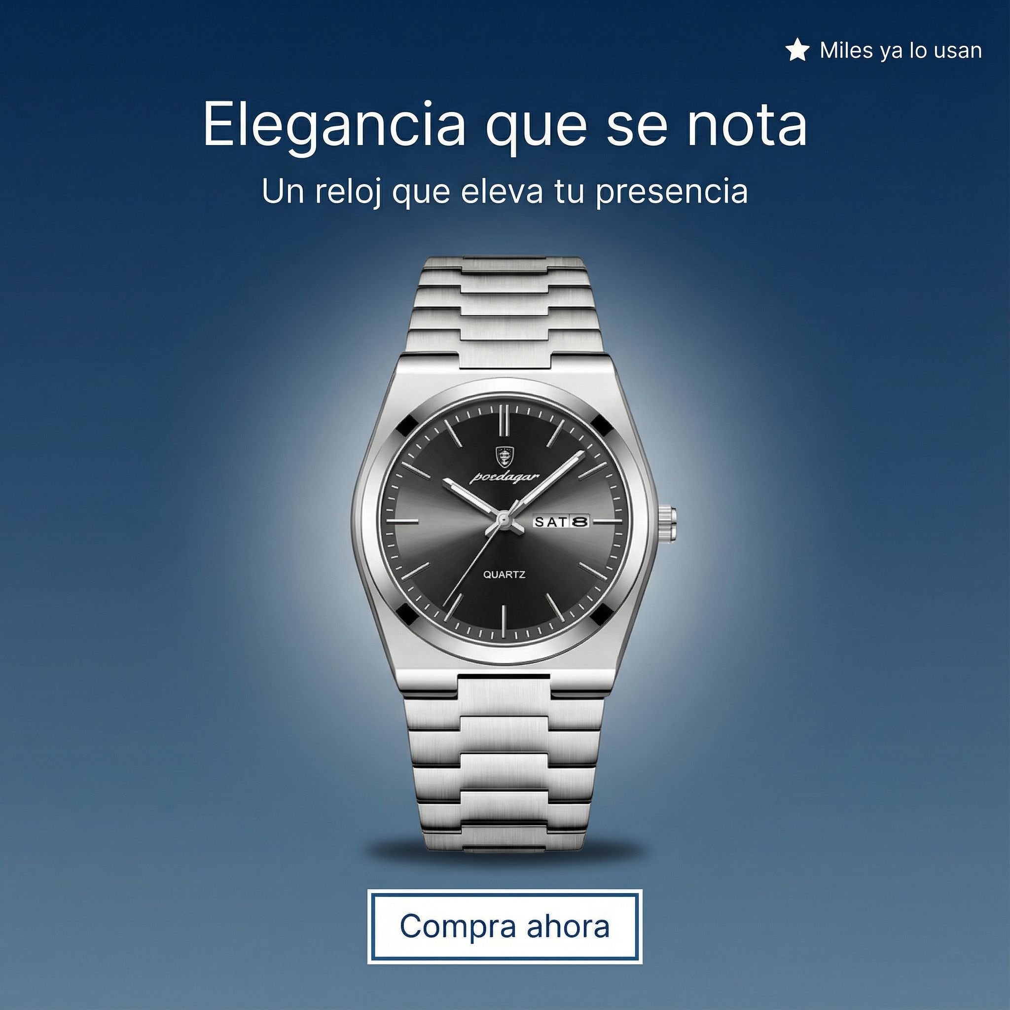 Elegante Reloj De Lujo Poedagar 930