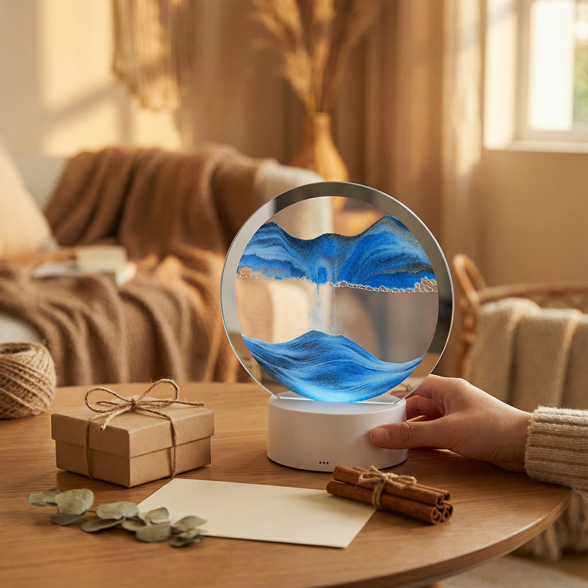 Reloj De Arena Ilusión Boreal 3D