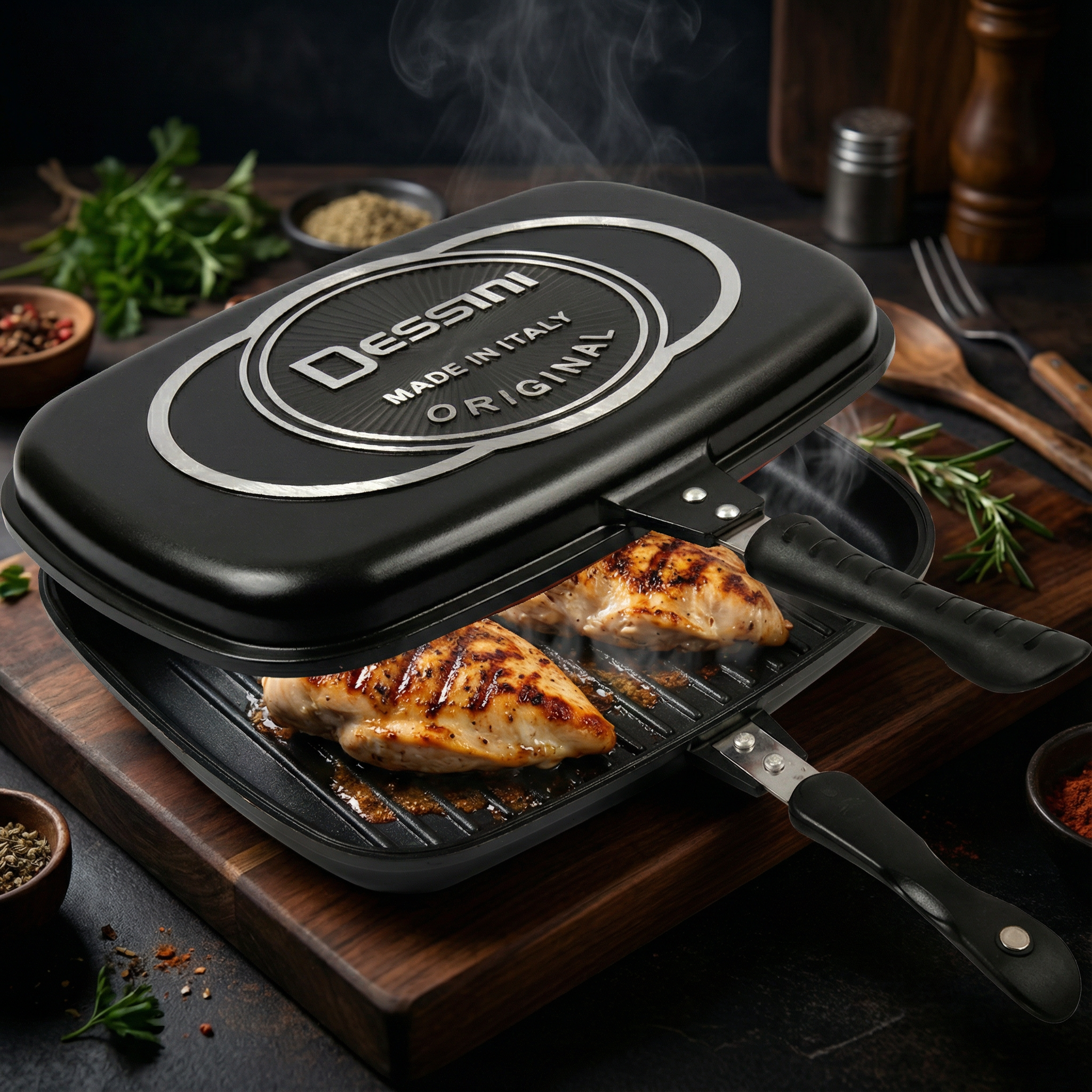 Espectacular Sartén Doble Parrilla Dessini 36 cm