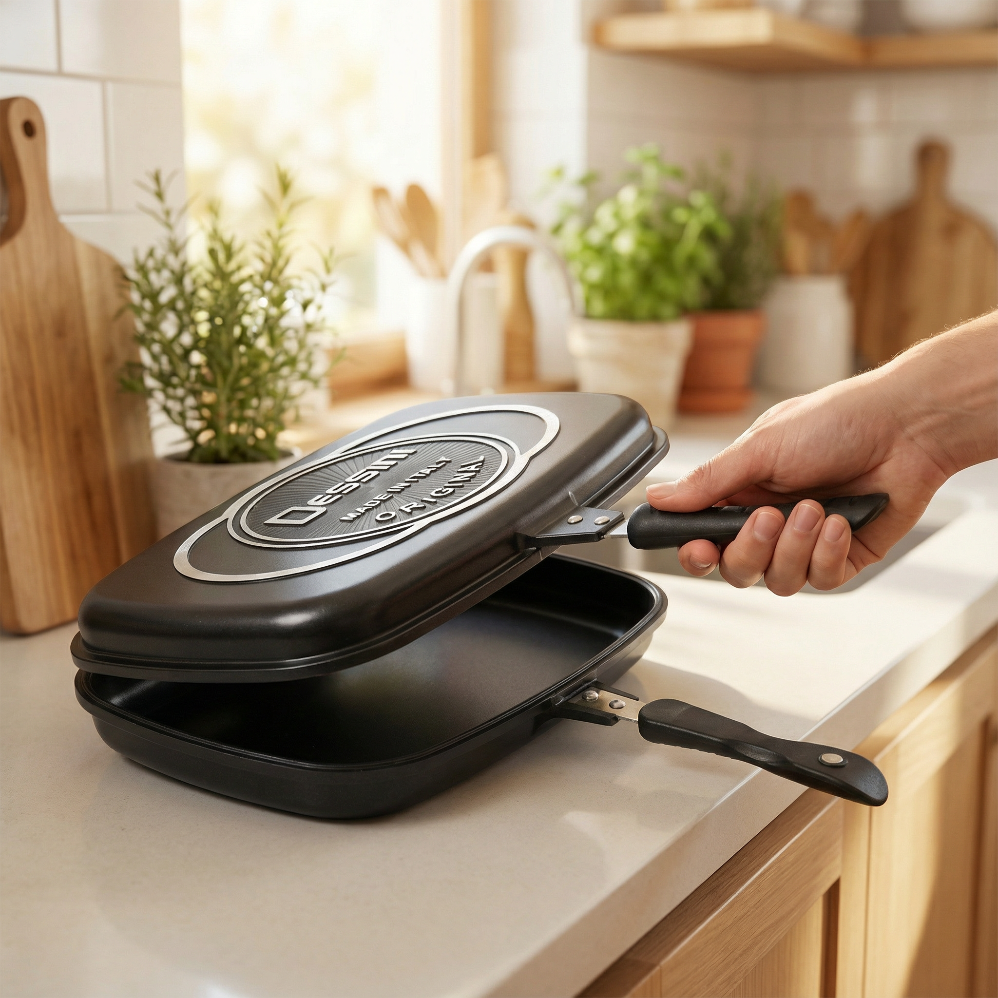 Espectacular Sartén Doble Parrilla Dessini 36 cm