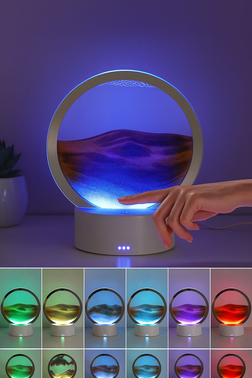 Reloj De Arena Ilusión Boreal 3D